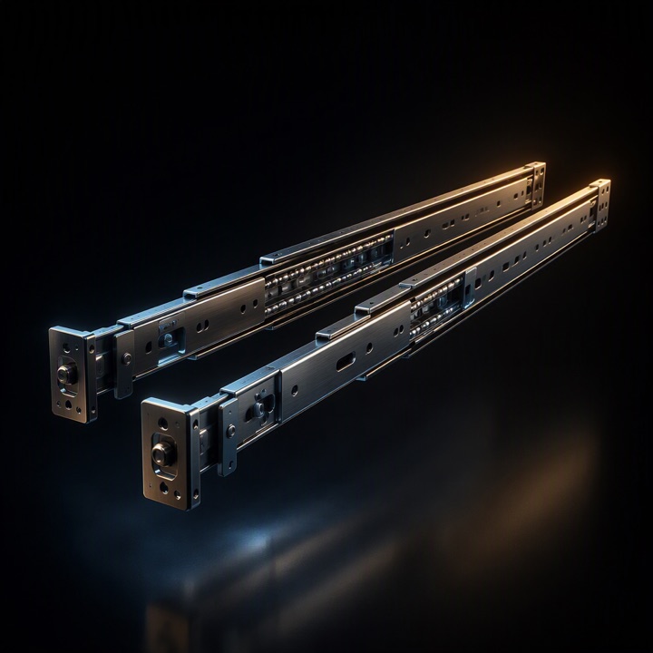 China OEM 3-section heavy-load slide rail (2U-4U)